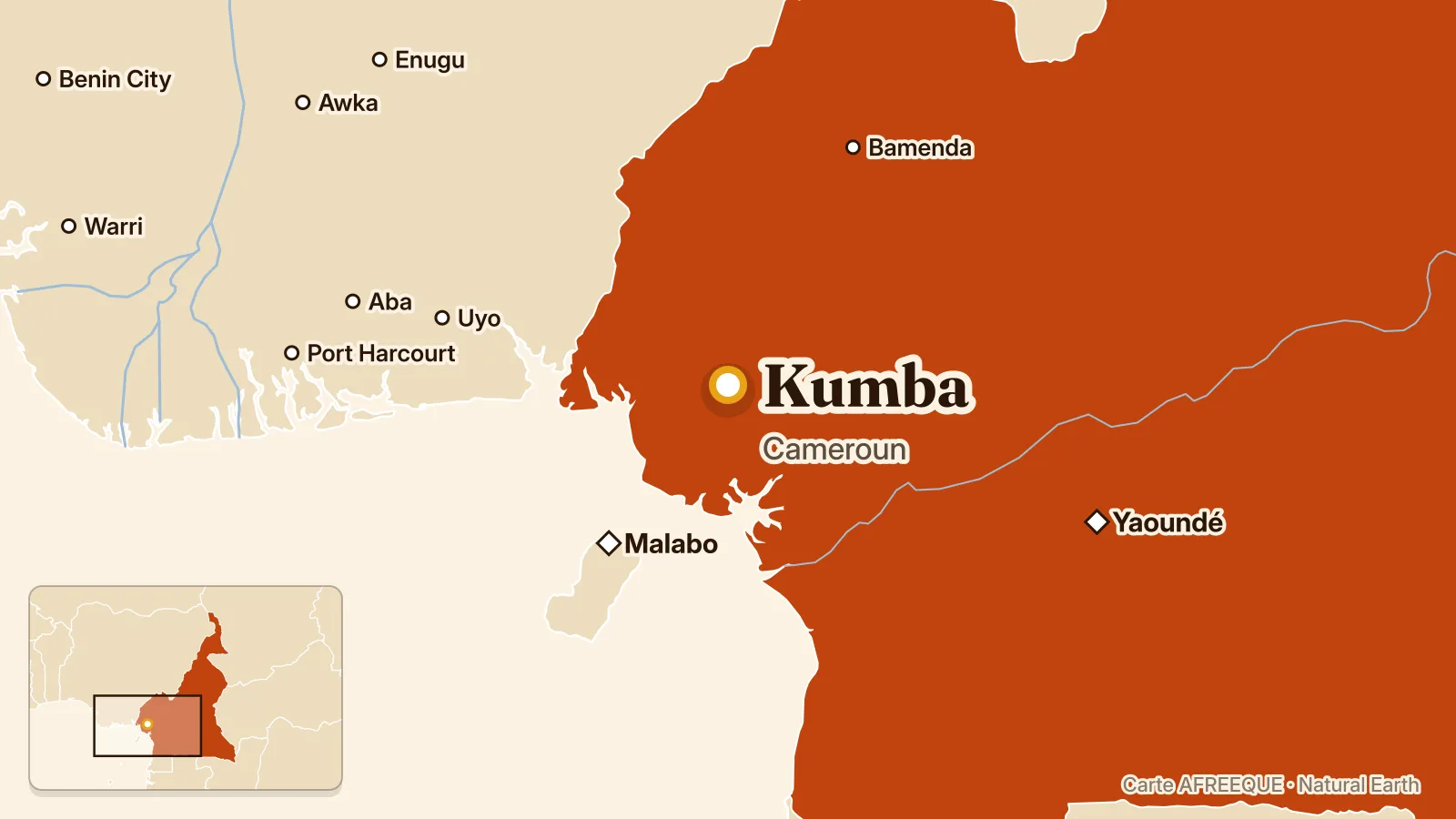 Carte : Kumba, Cameroun