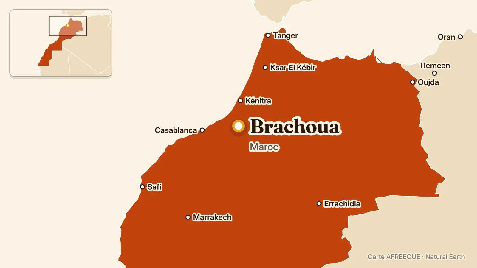 Carte : Brachoua, Maroc