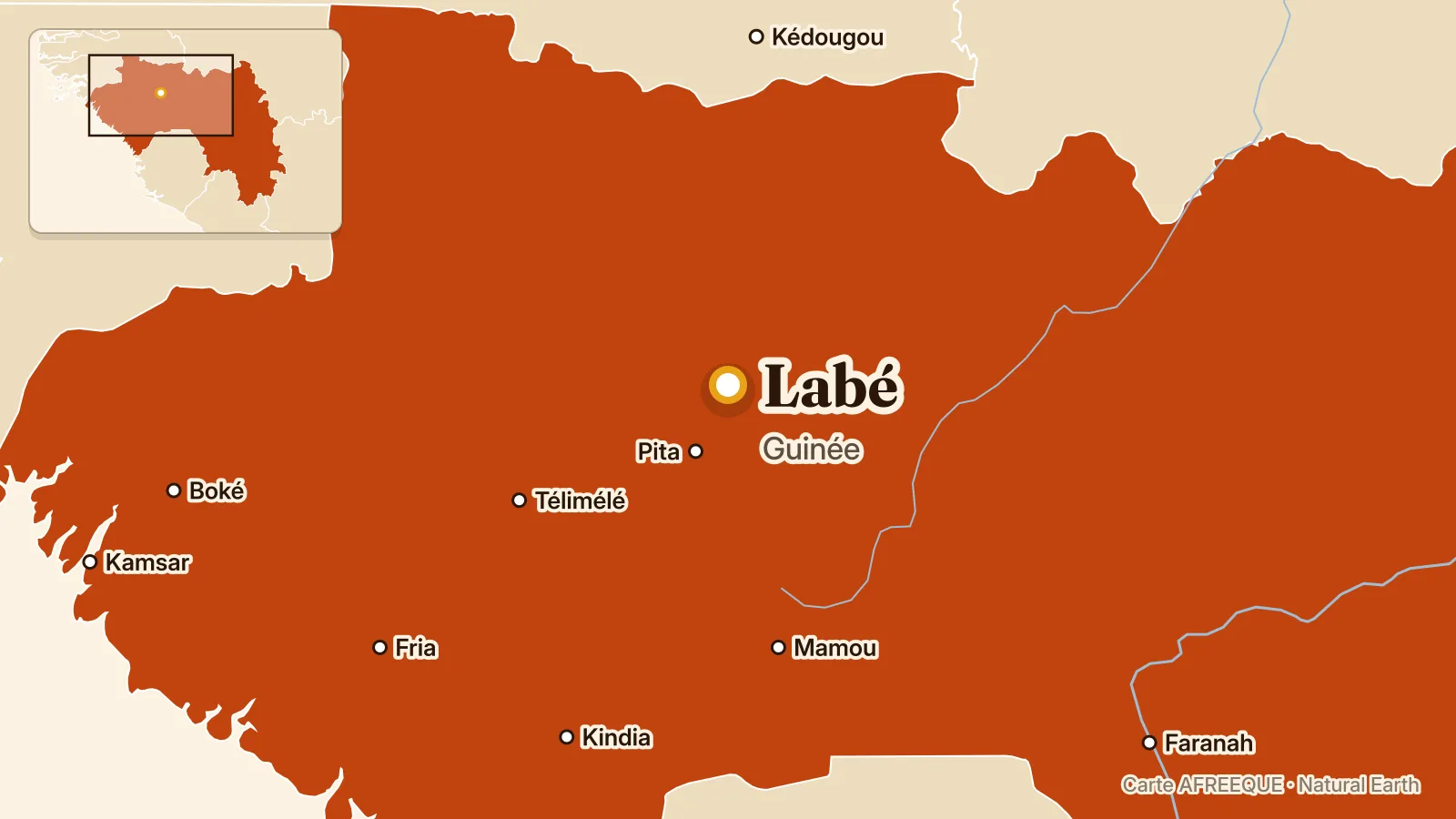 Carte : Labé, Guinée