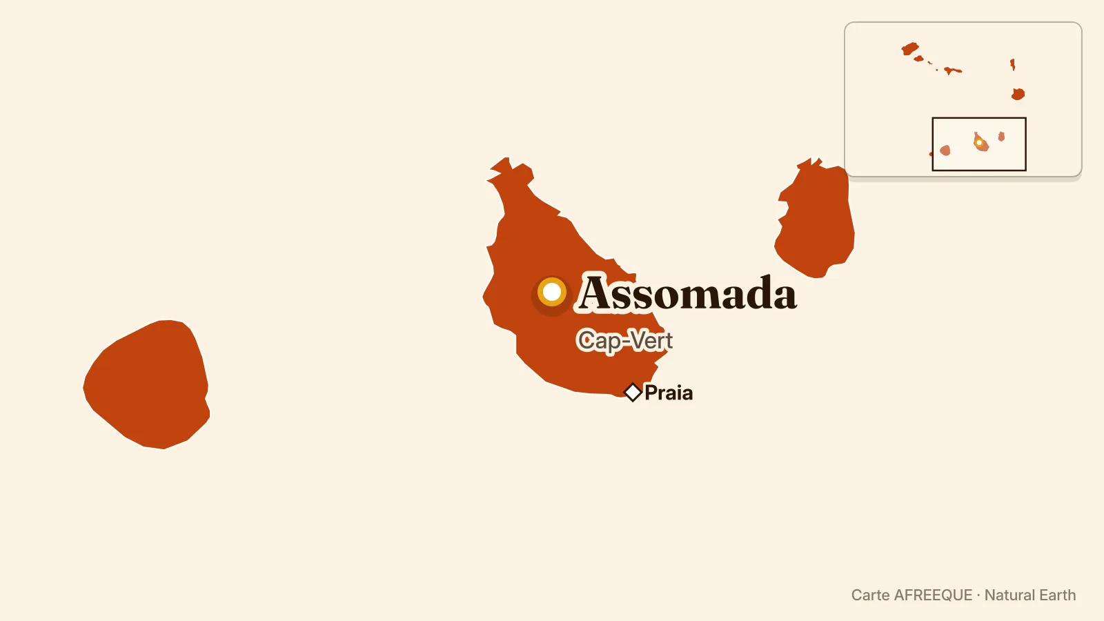 Map: Assomada, Cape Verde