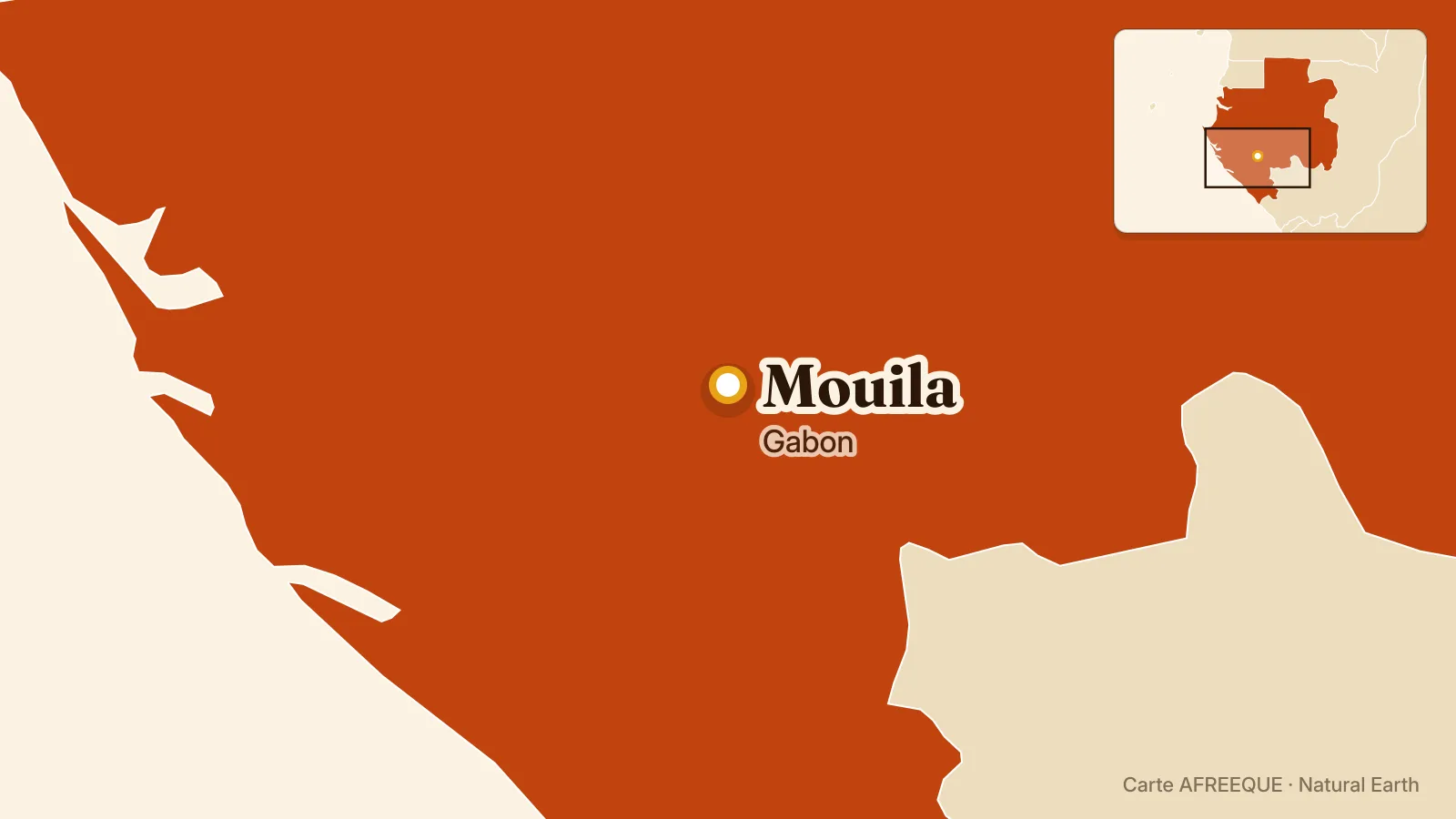 Carte : Mouila, Gabon