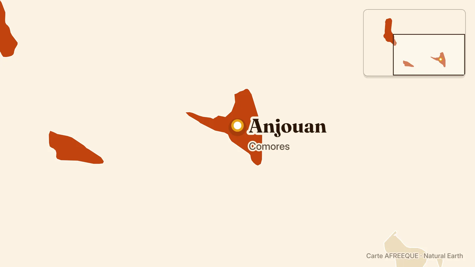 Carte : Anjouan, Comores