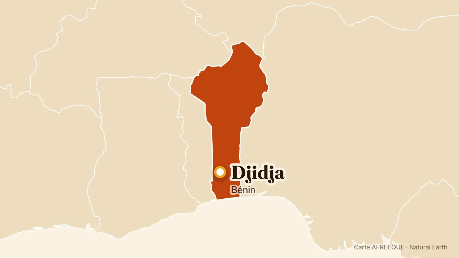 Carte : Djidja, Bénin