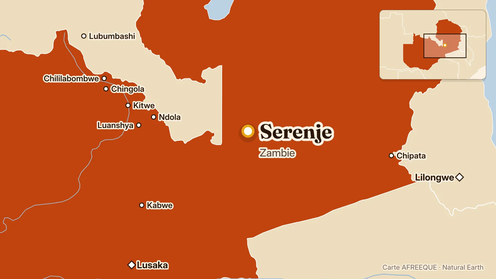 Carte : Serenje, Zambie