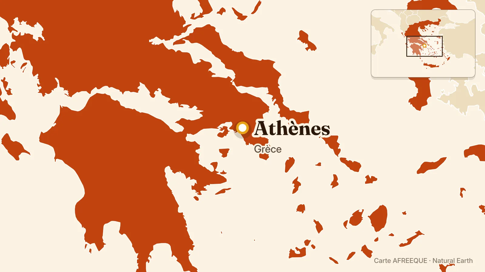 Carte : Athènes, Grèce