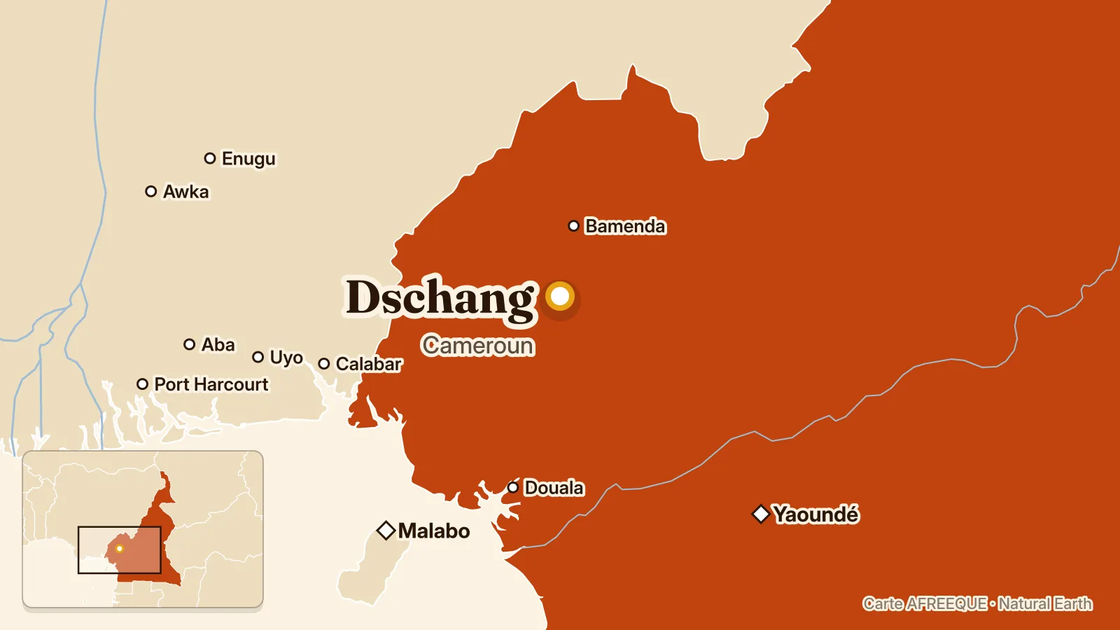 Carte : Dschang, Cameroun