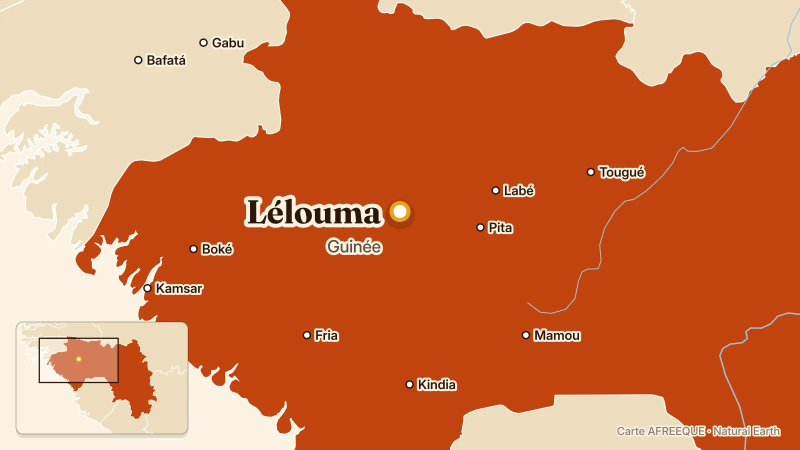 Carte : Lélouma, Guinée