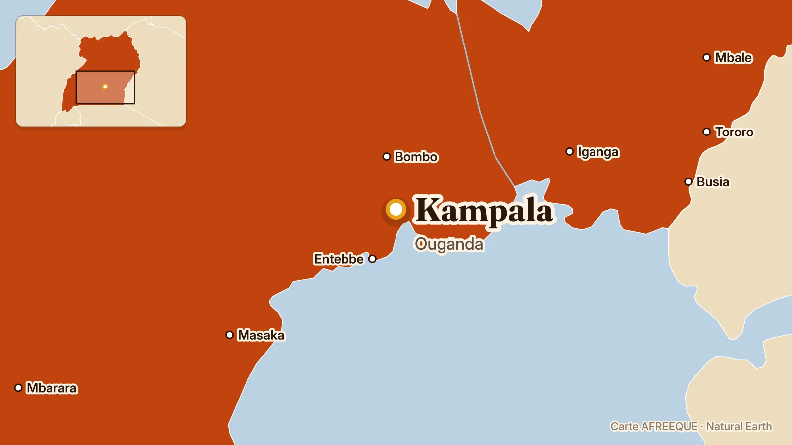 Carte : Kampala, Ouganda