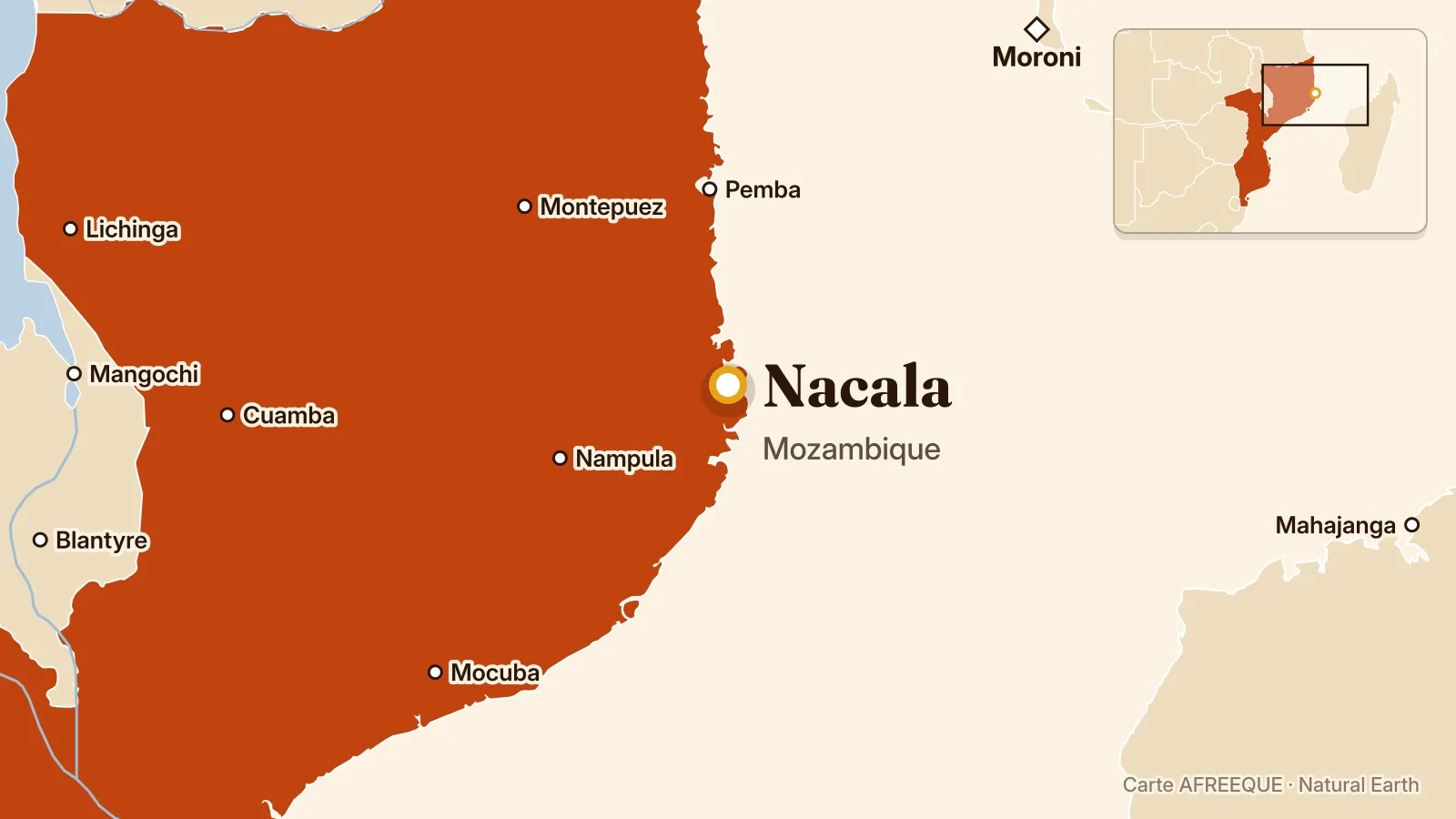 Carte : Nacala, Mozambique