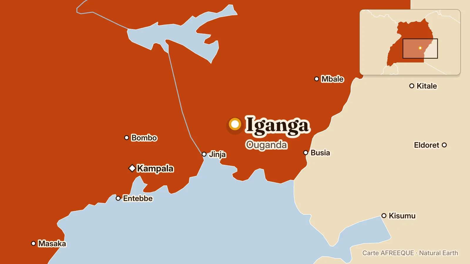 Carte : Iganga, Ouganda