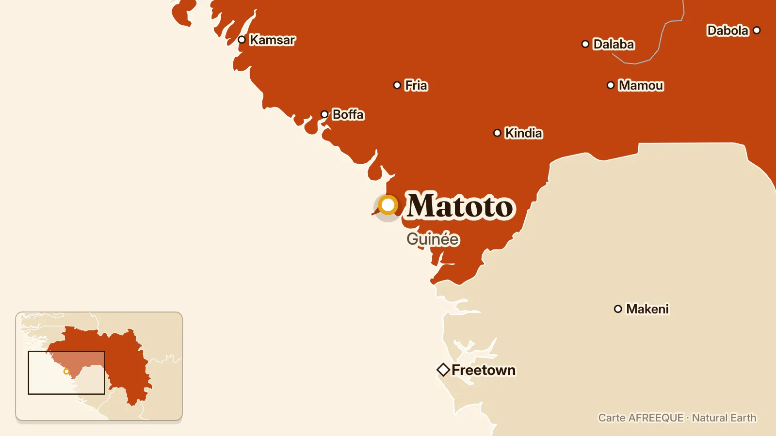 Carte : Matoto, Guinée