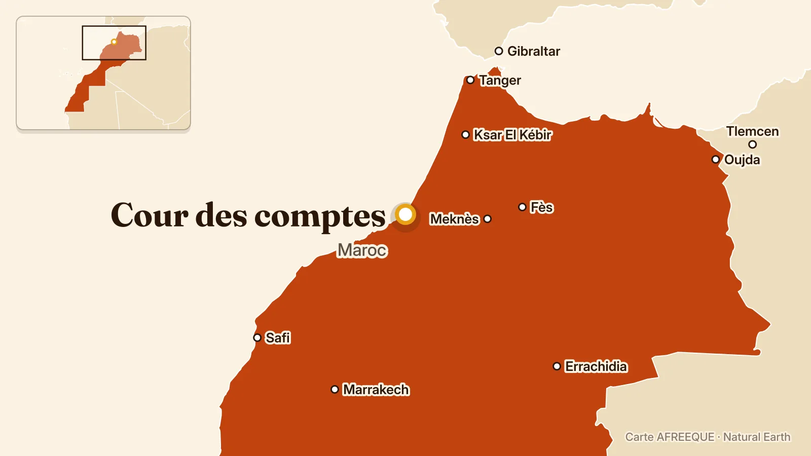 Carte : Cour des comptes, Maroc