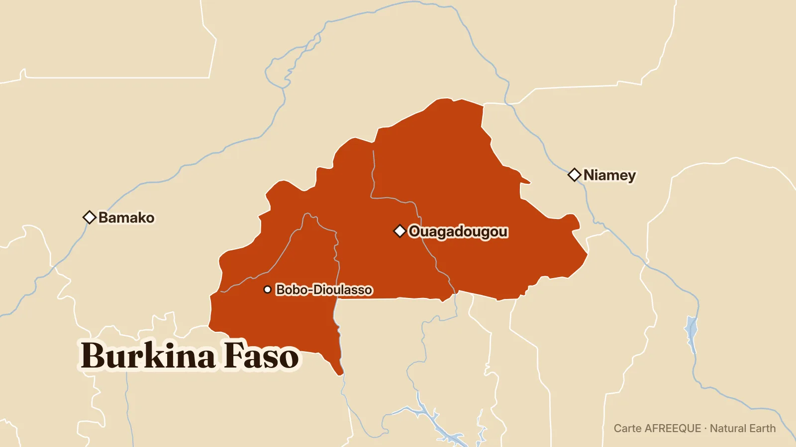 Carte : Burkina Faso