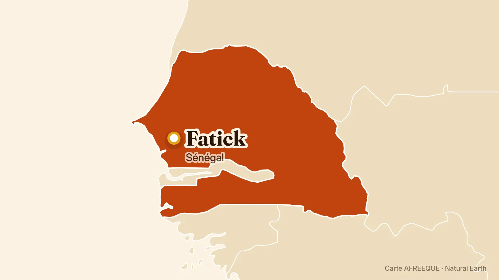 Carte : Fatick, Sénégal