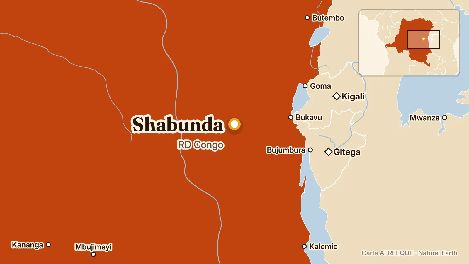 Carte : Shabunda, RD Congo