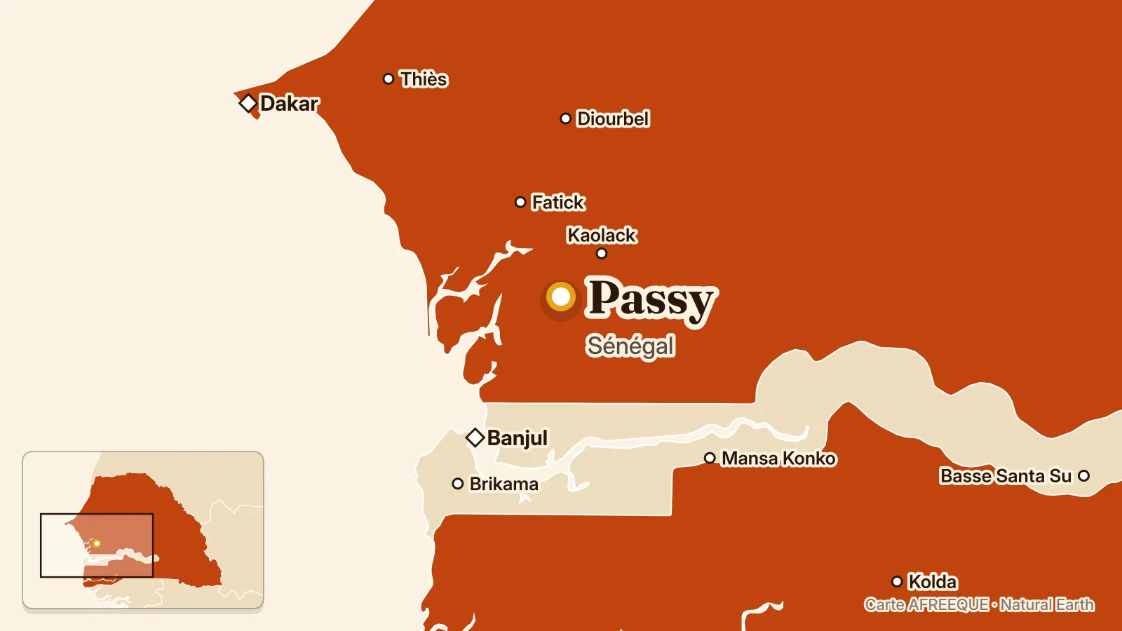 Carte : Passy, Sénégal