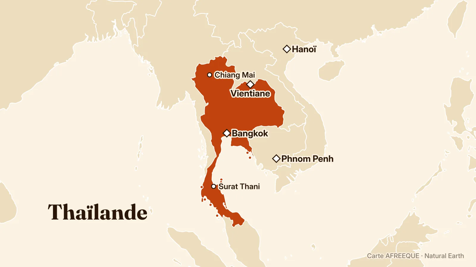 Carte : Thaïlande