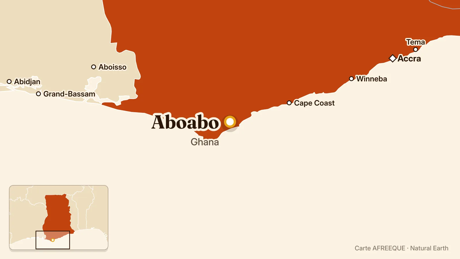 Map: Aboabo, Ghana
