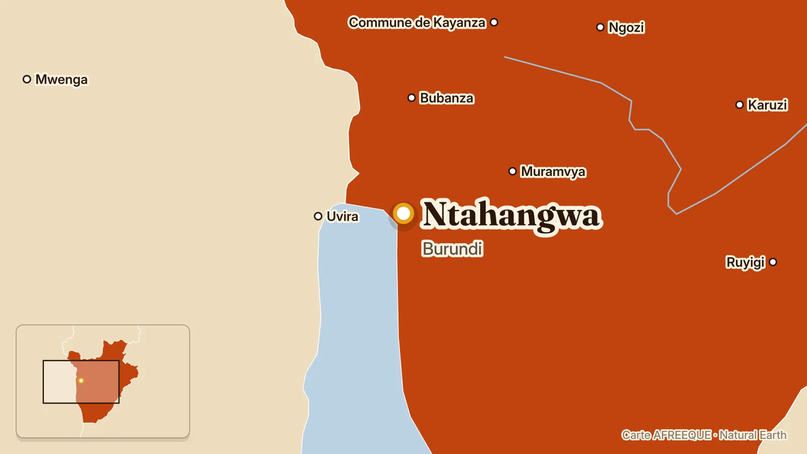 Carte : Ntahangwa, Burundi