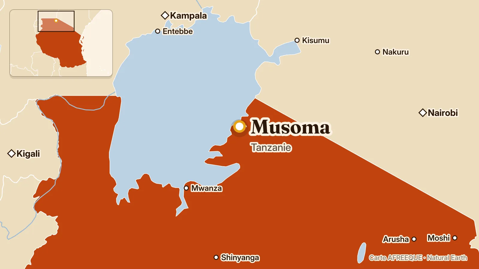 Carte : Musoma, Tanzanie