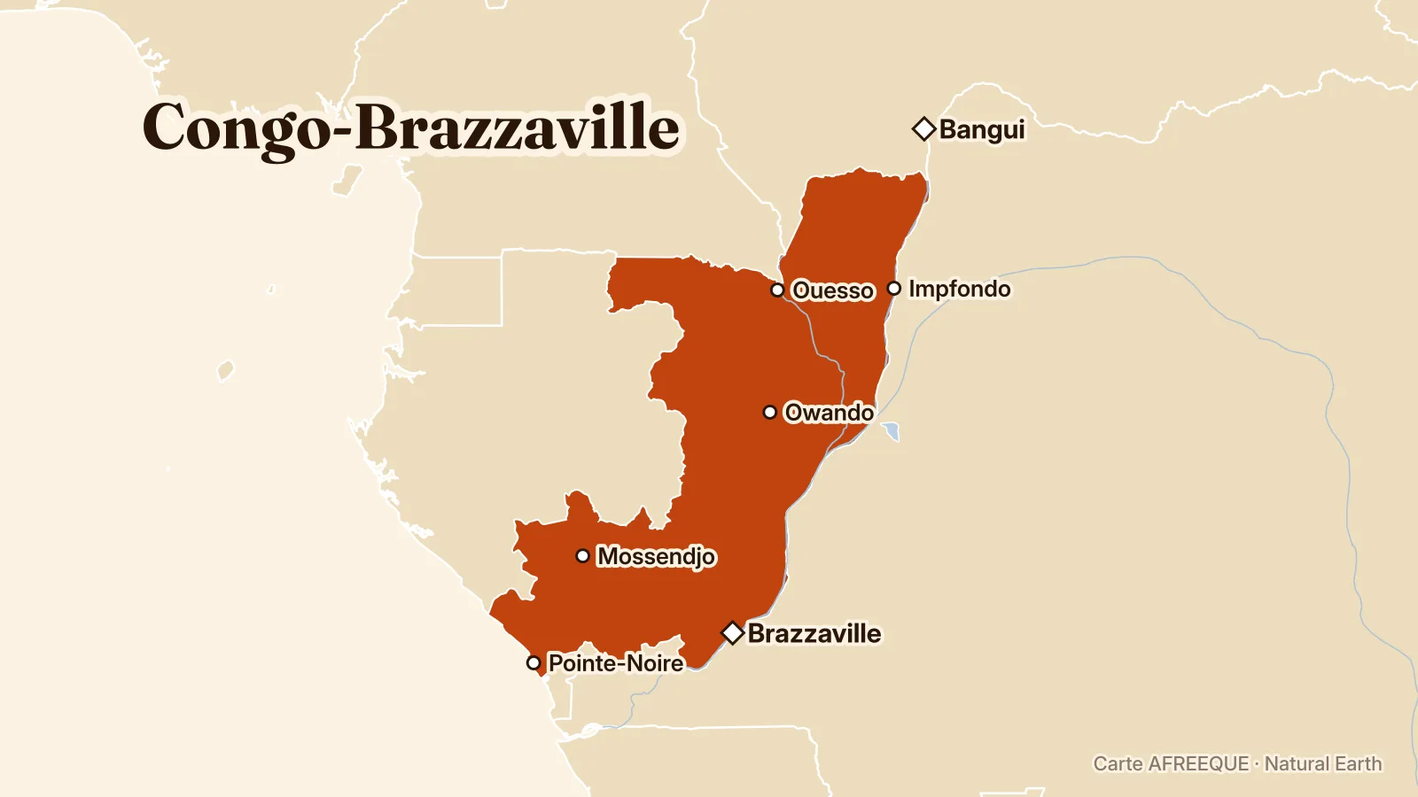 Carte : Congo-Brazzaville