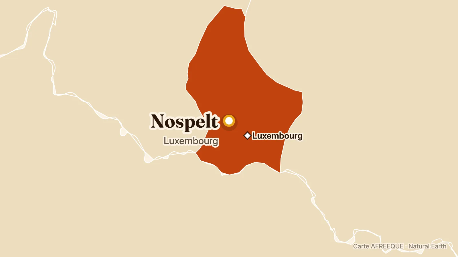 Carte : Nospelt, Luxembourg