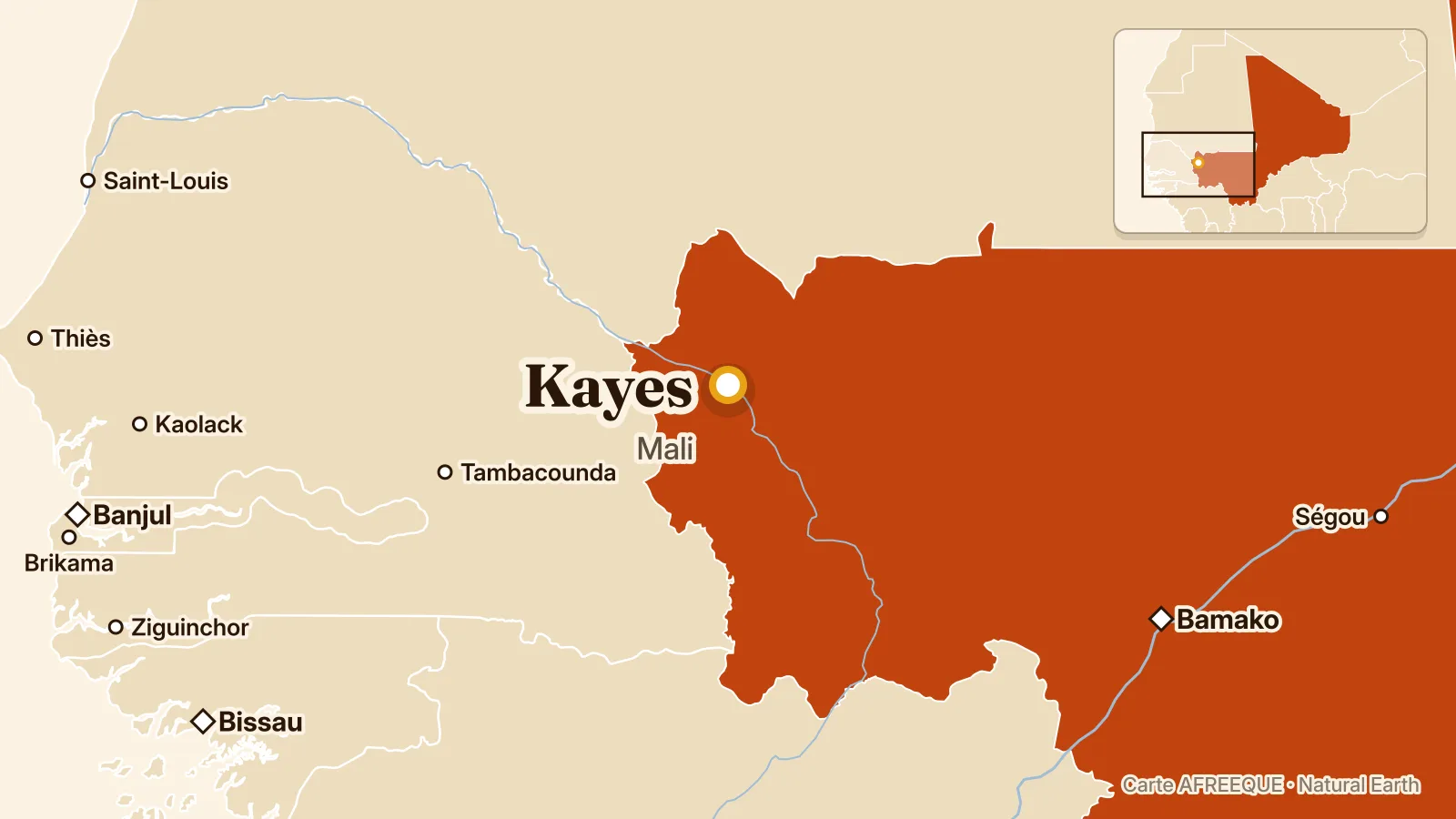 Carte : Kayes, Mali