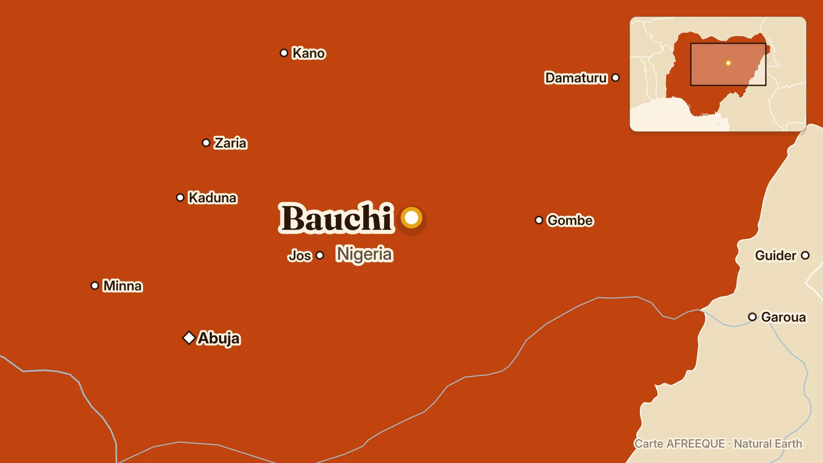 Carte : Bauchi, Nigeria