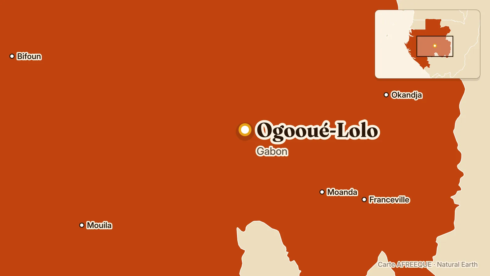 Carte : Ogooué-Lolo, Gabon