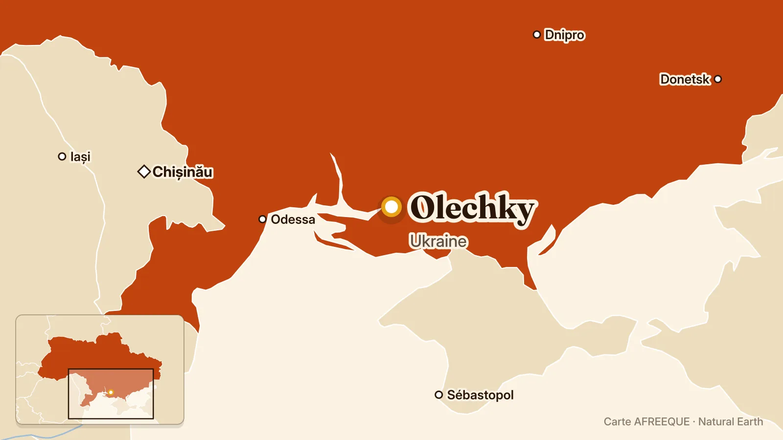 Carte : Olechky, Ukraine