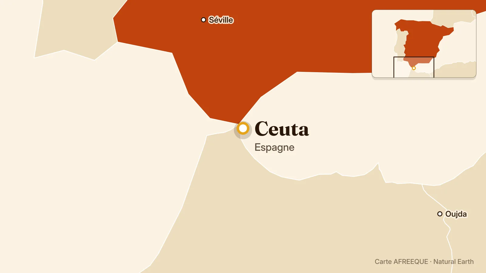 Carte : Ceuta, Espagne
