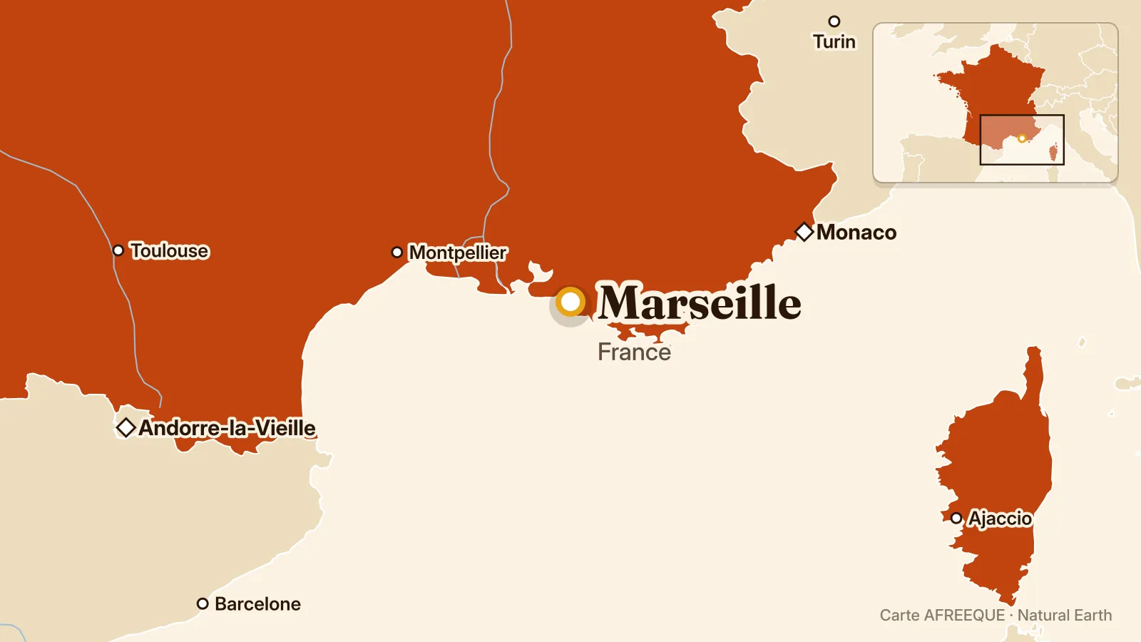 Carte : Marseille, France