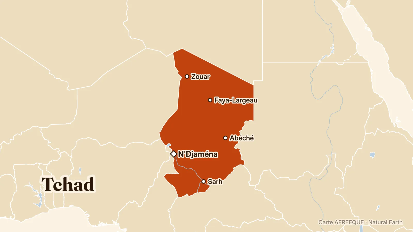 Carte : Tchad