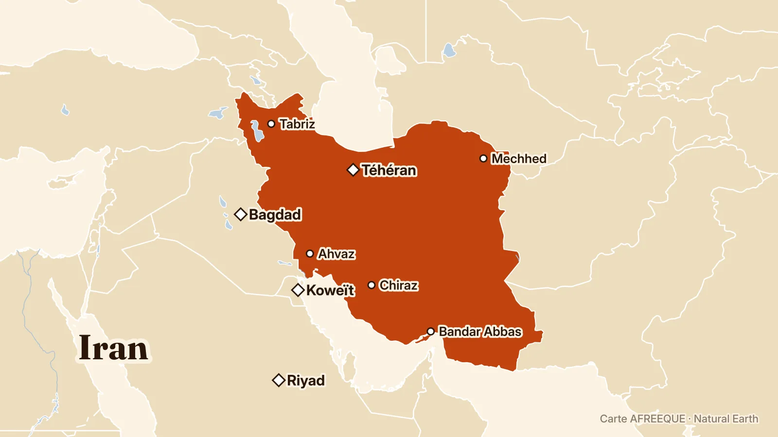 Carte : Iran