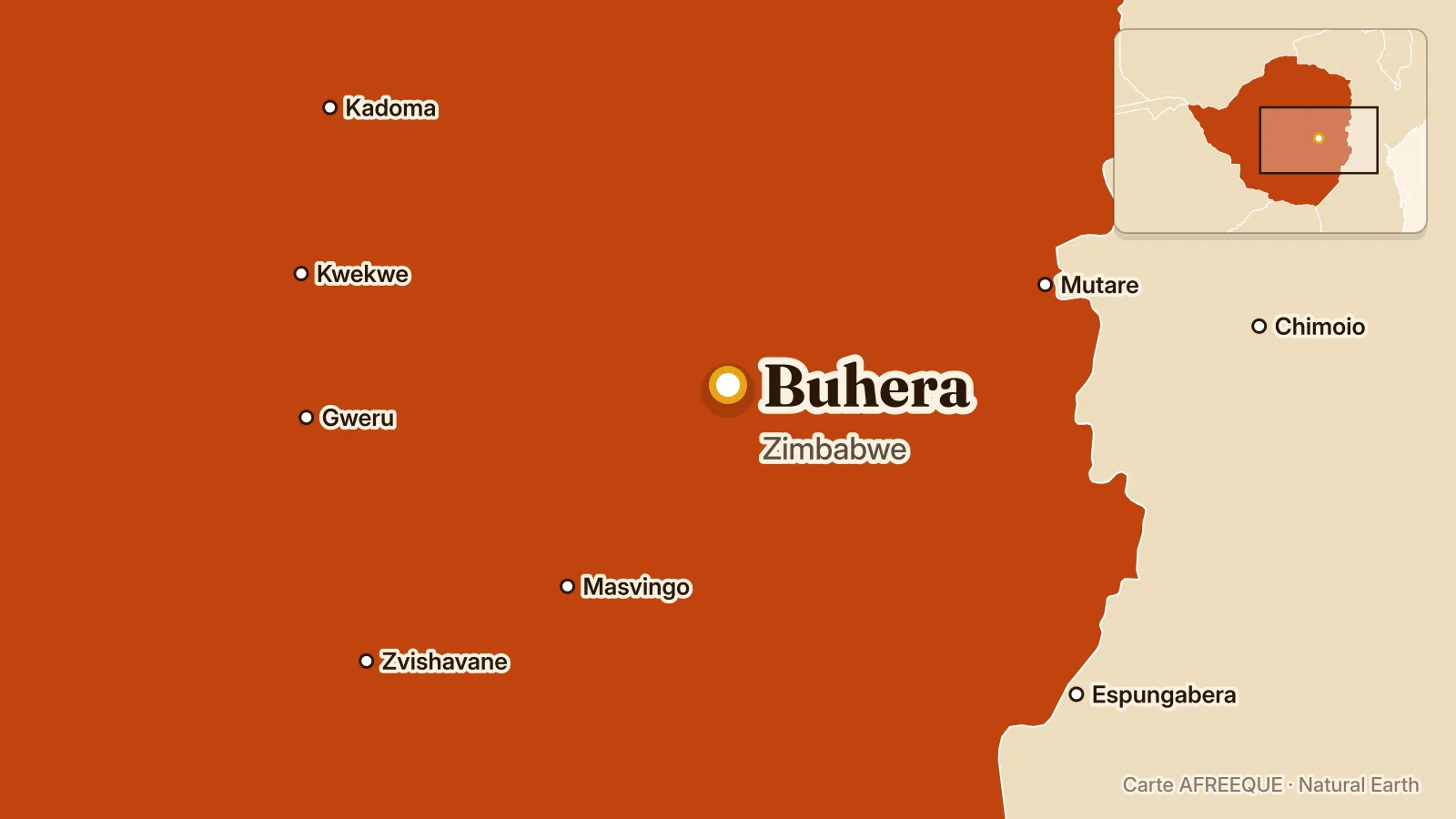 Carte : Buhera, Zimbabwe