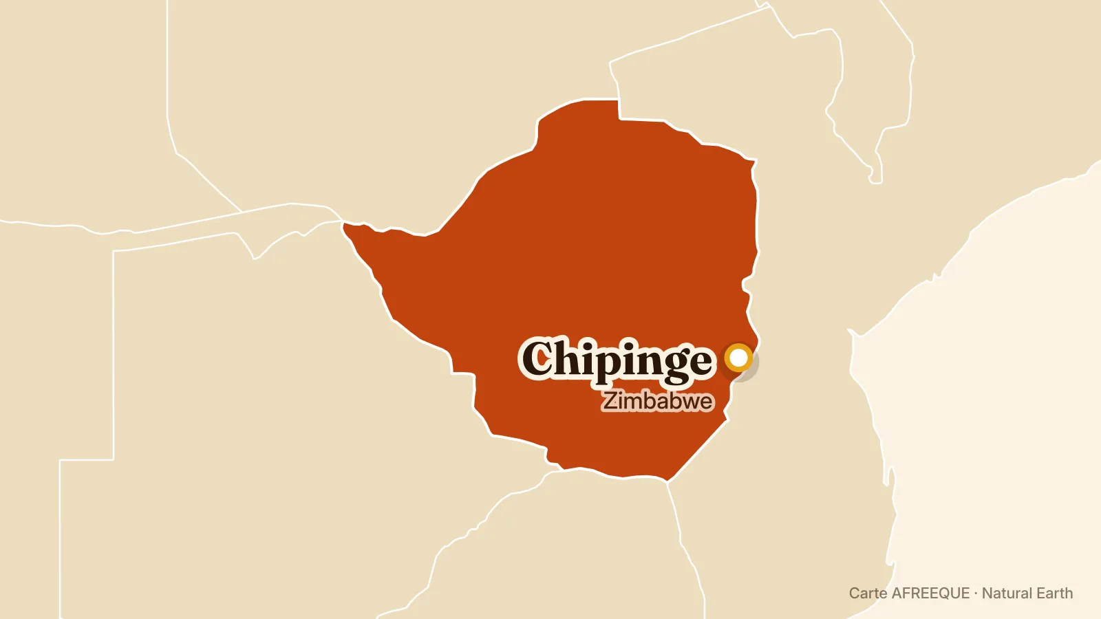 Carte : Chipinge, Zimbabwe