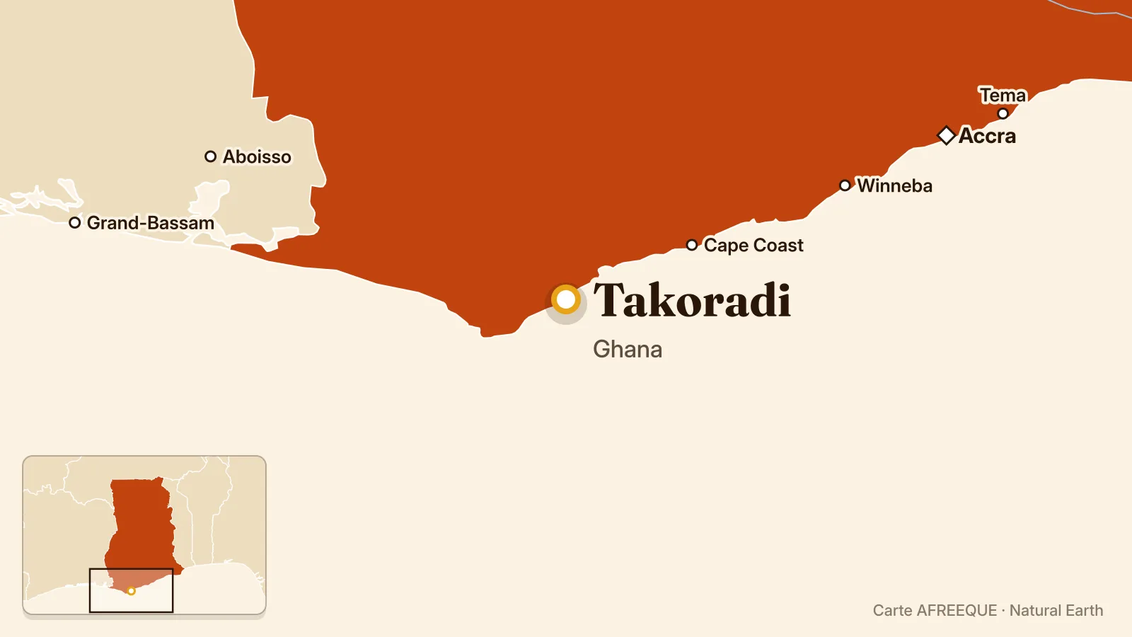 Carte : Takoradi, Ghana