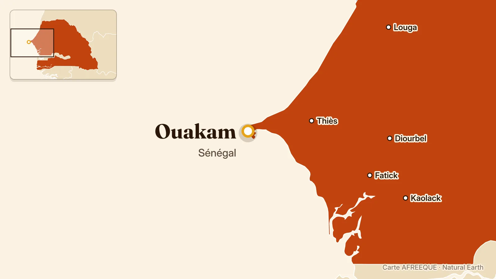Carte : Ouakam, Sénégal