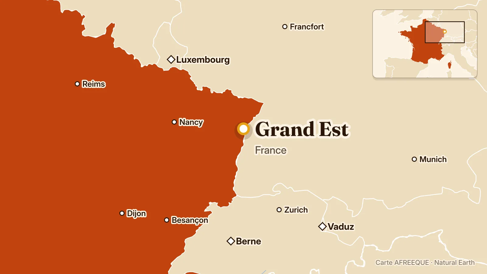 Carte : Grand Est, France