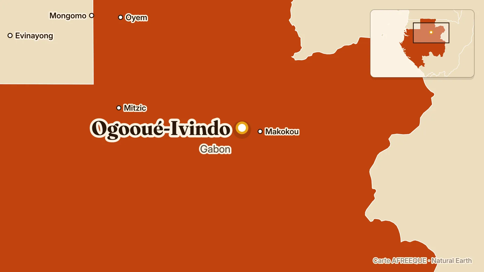 Carte : Ogooué-Ivindo, Gabon