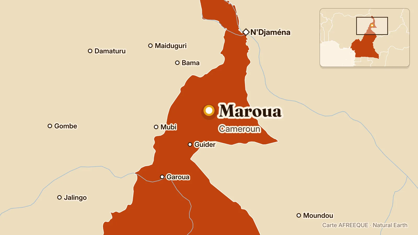 Carte : Maroua, Cameroun