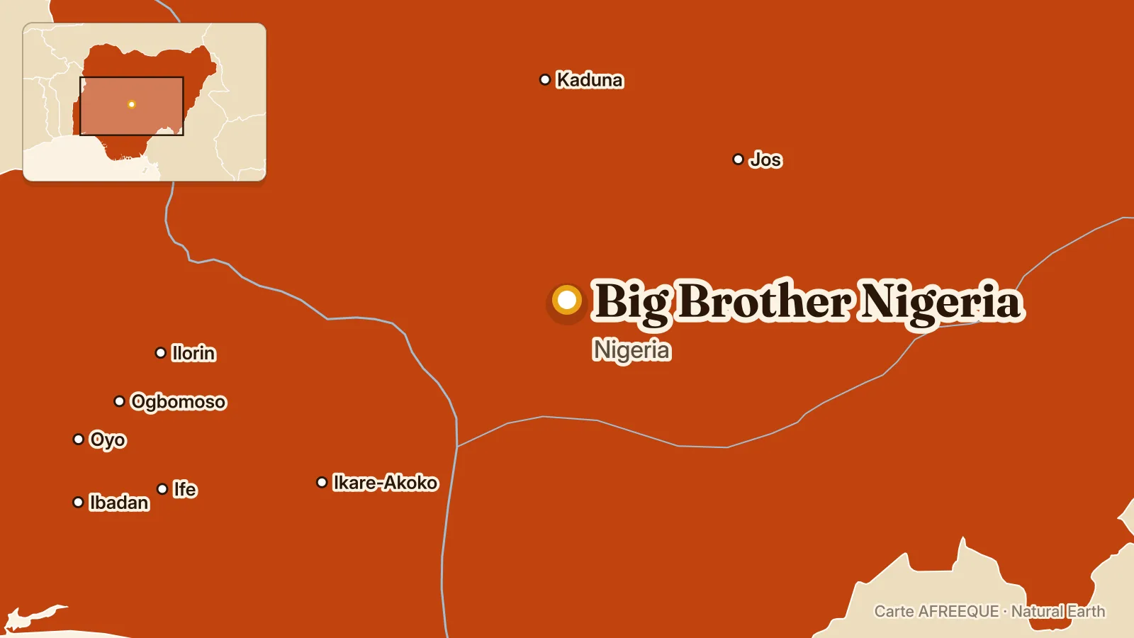 Carte : Big Brother Nigeria, Nigeria