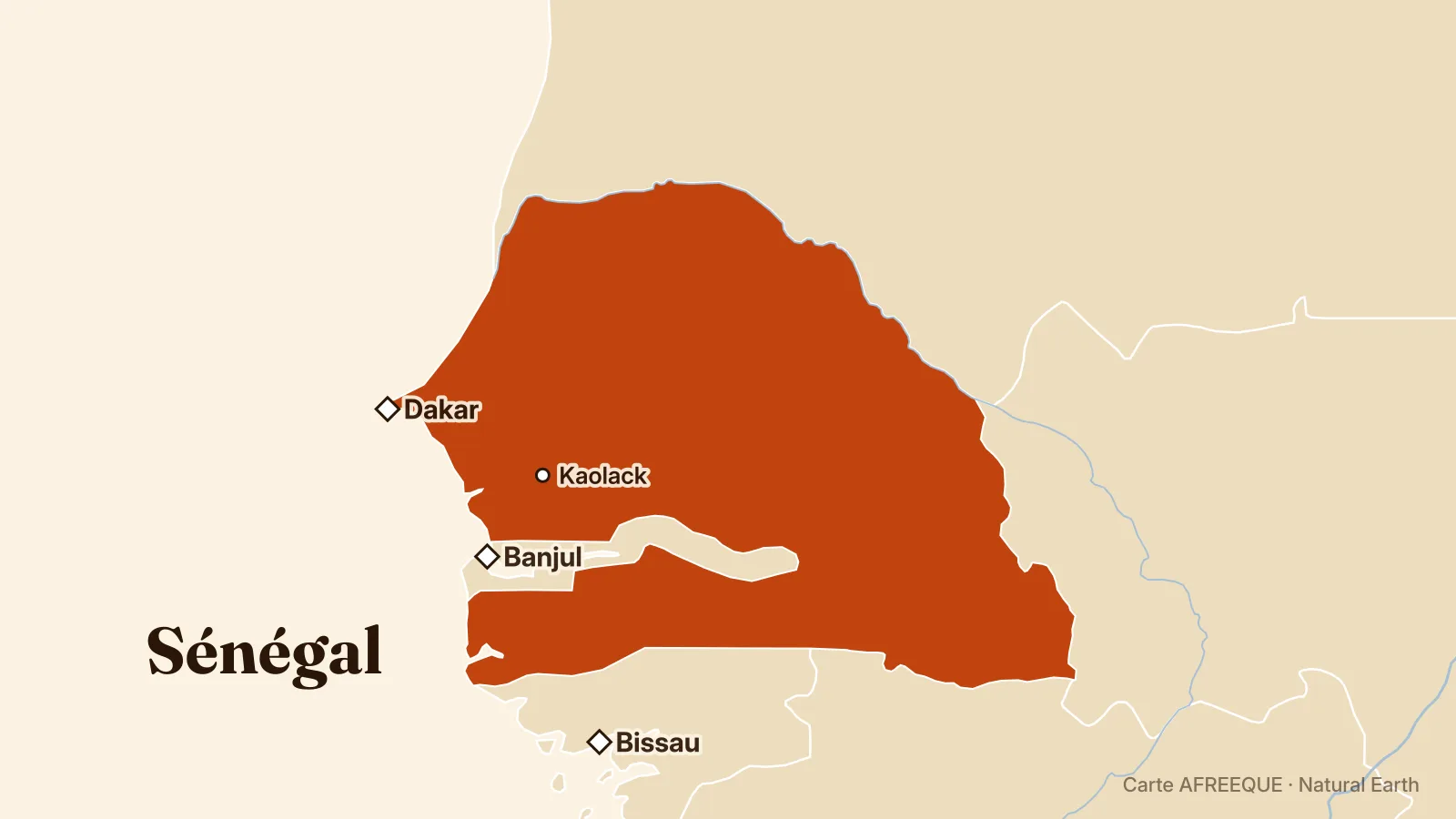 Carte : Sénégal