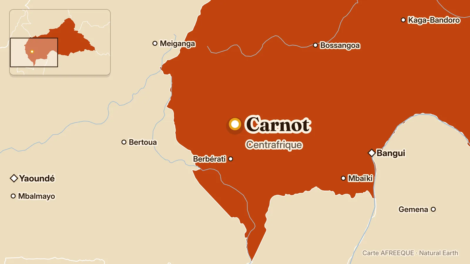 Carte : Carnot, Centrafrique