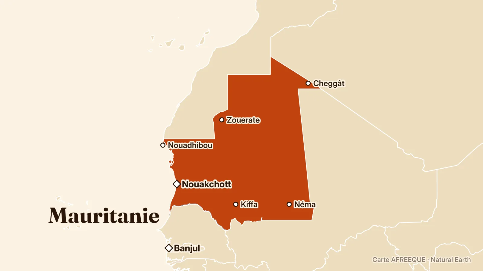 Carte : Mauritanie