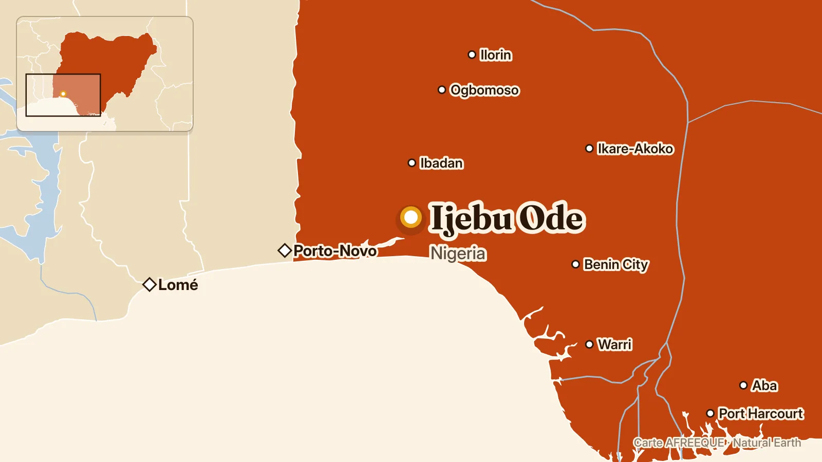 Carte : Ijebu Ode, Nigeria