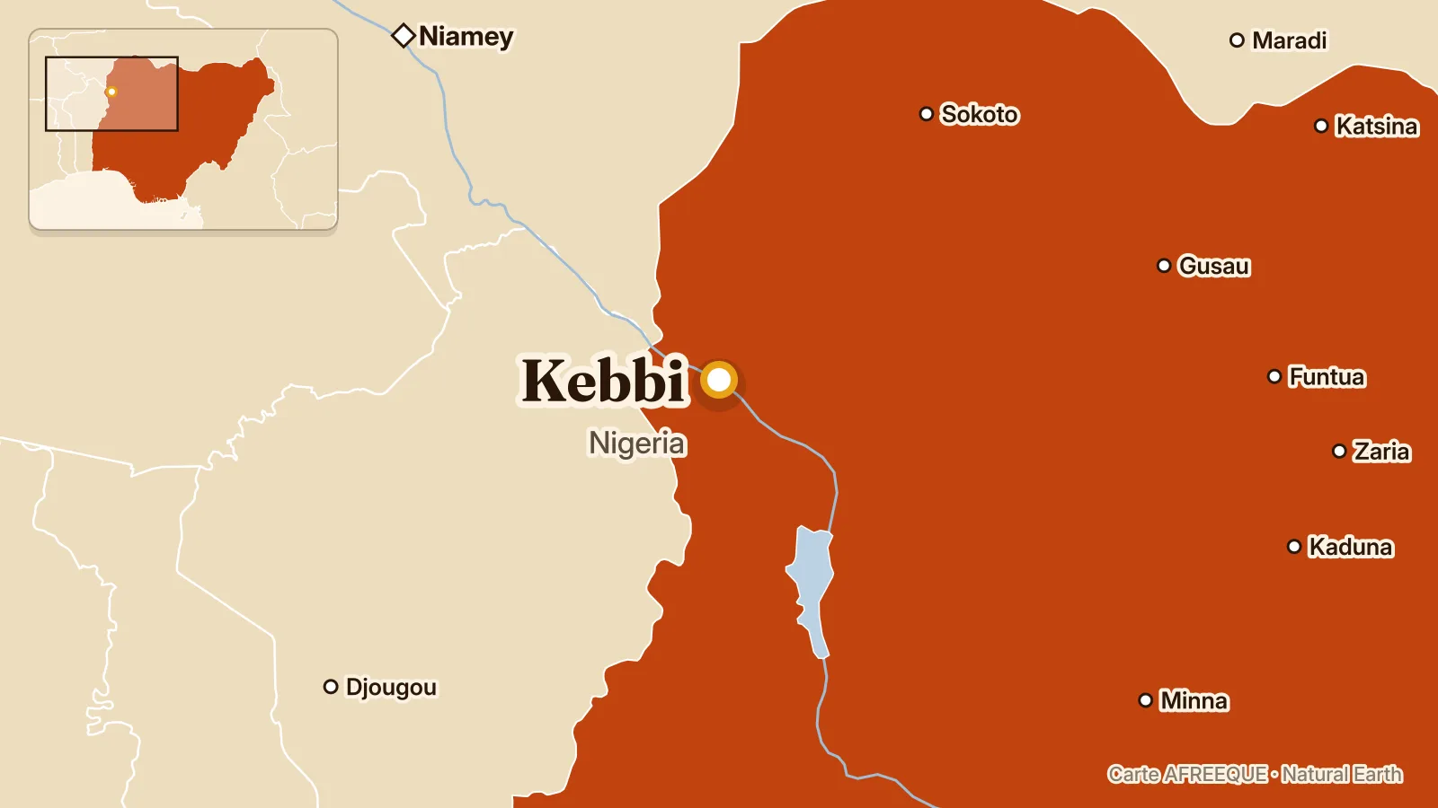 Carte : Kebbi, Nigeria