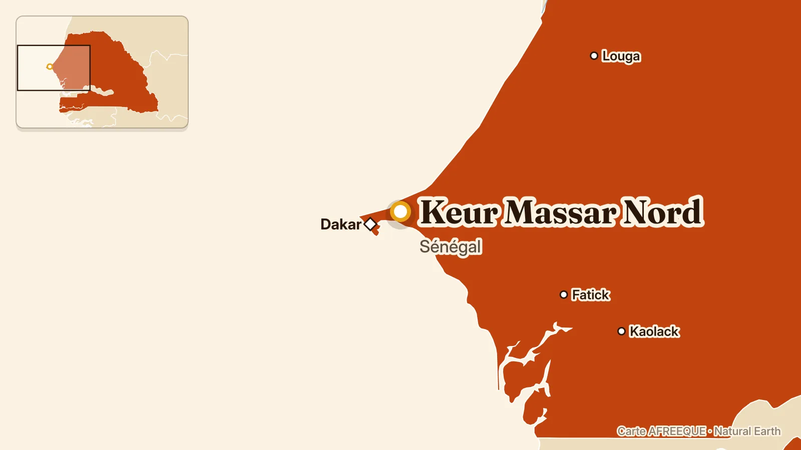 Carte : Keur Massar Nord, Sénégal