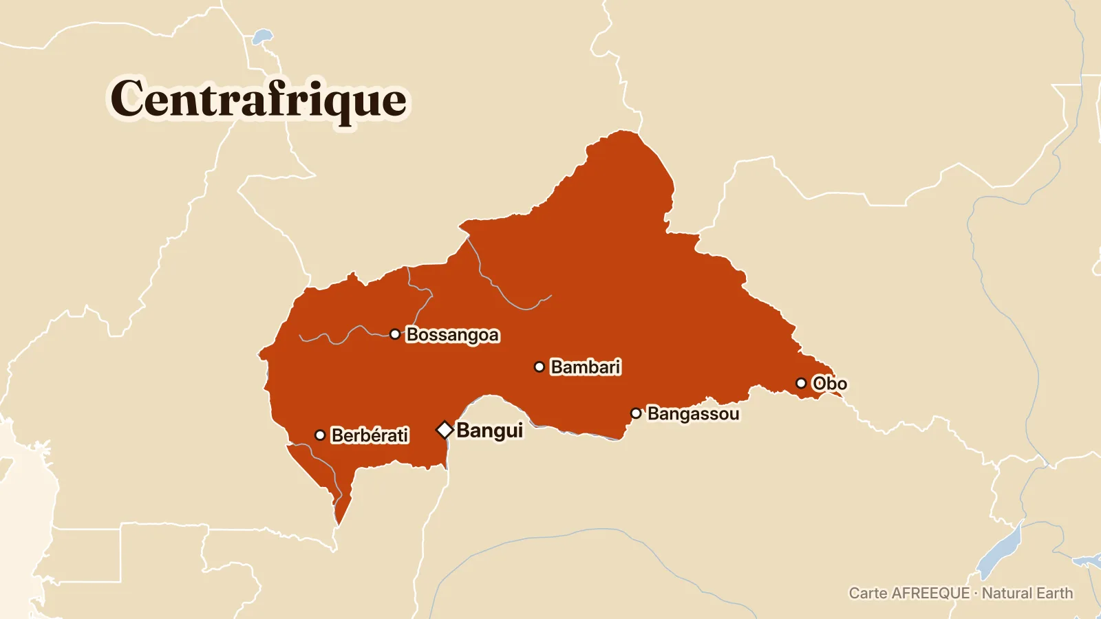 Carte : Centrafrique