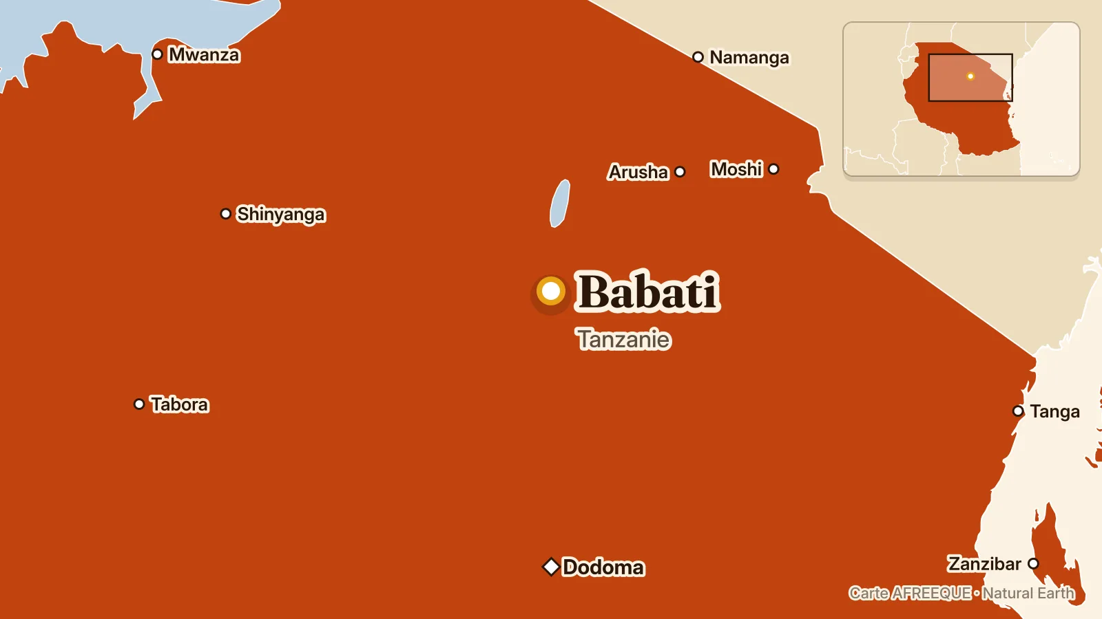 Carte : Babati, Tanzanie